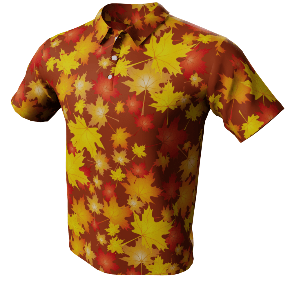 Autumn Leaves Polo Golf Shirt - Image 5