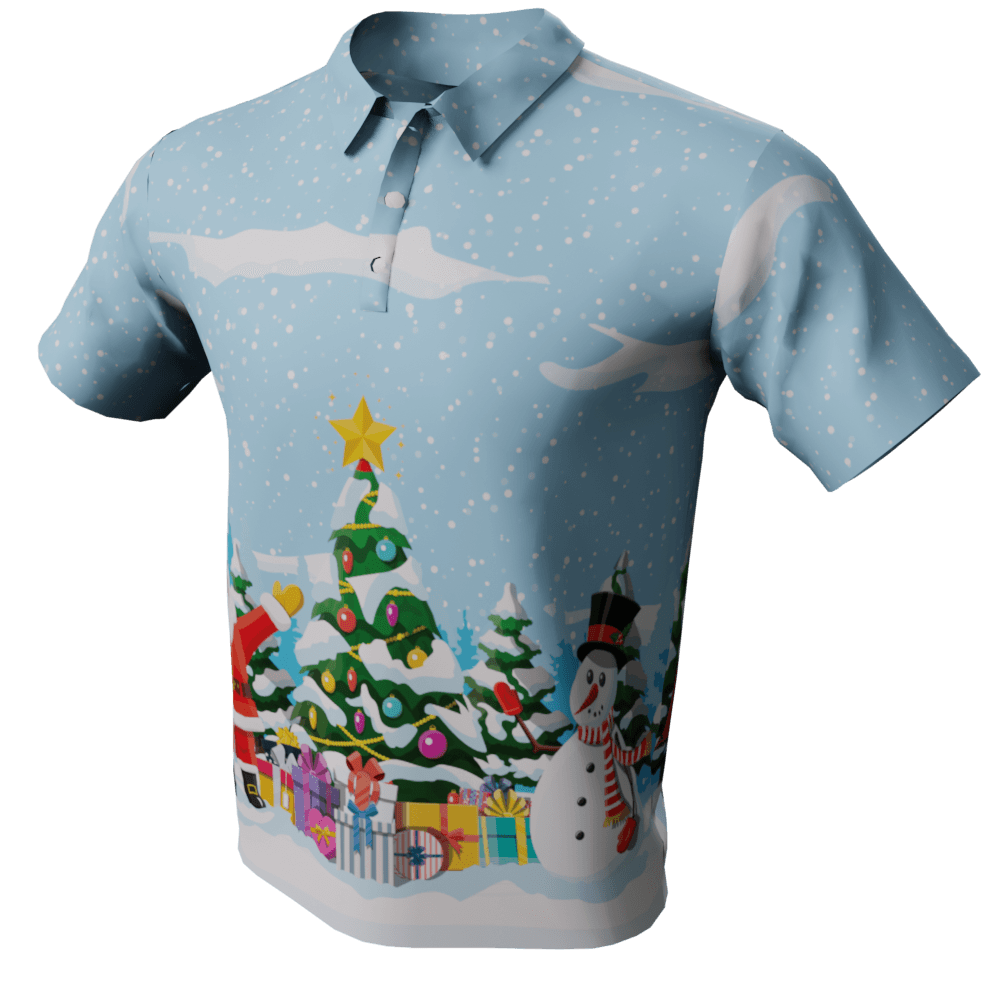Christmas Tree Polo Golf Shirt