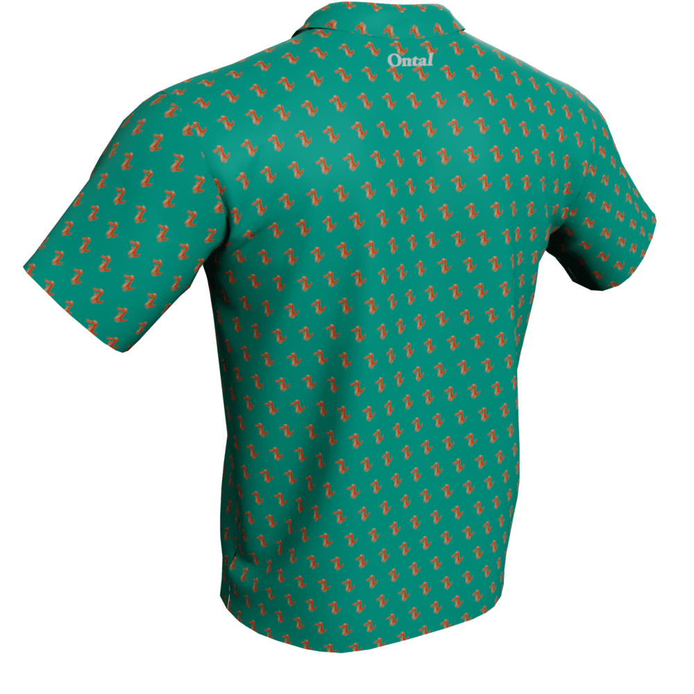 Crocodile Pattern Polo Golf Shirt - Image 2