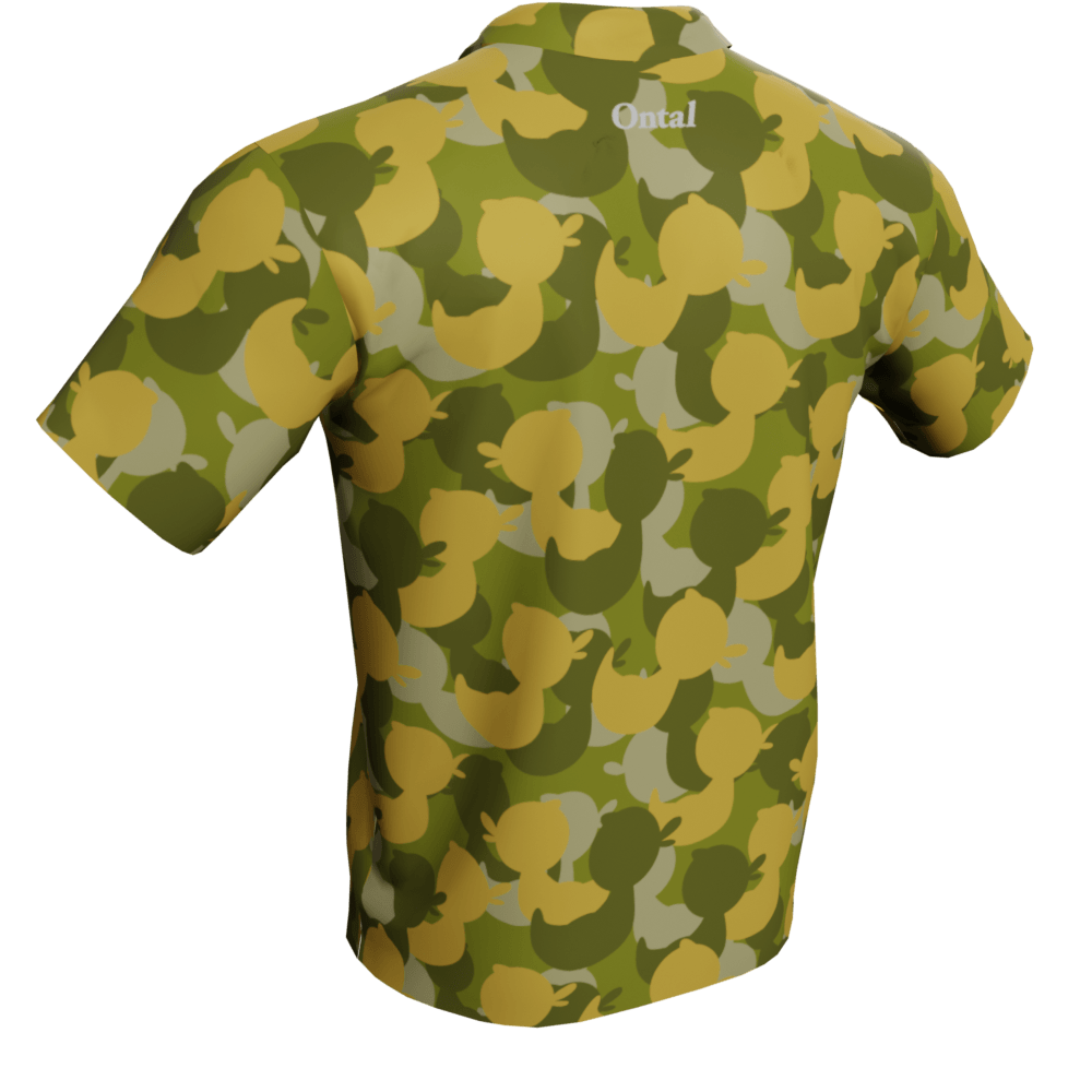Duck Pattern Polo Golf Shirt - Image 6